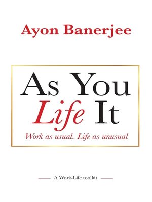 cover image of As You Life It